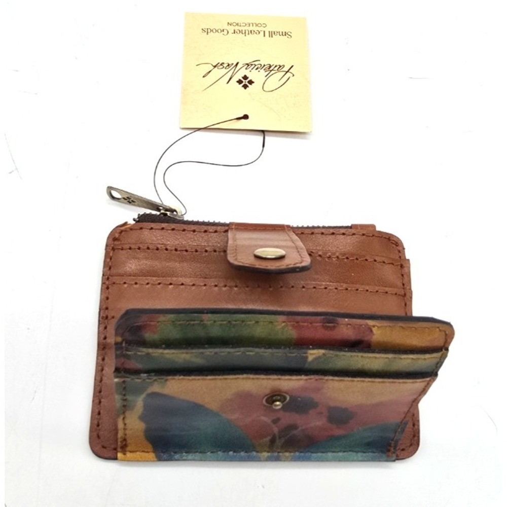 Patricia Nash Cassis Leather ID Credit Card Case Watercolor Butterfly Wallet - Picture 4 of 5